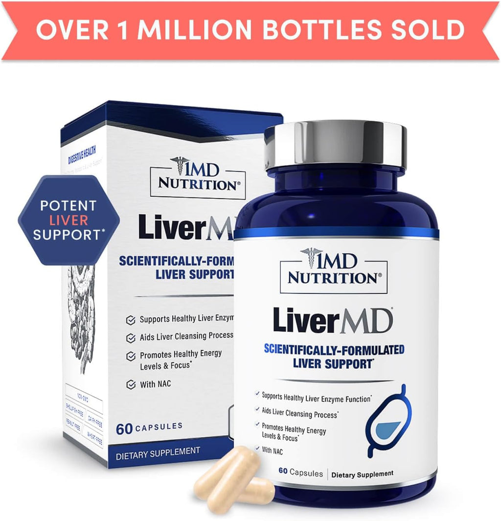 1MD LiverMD – Liver Support Supplement, 60 Capsules