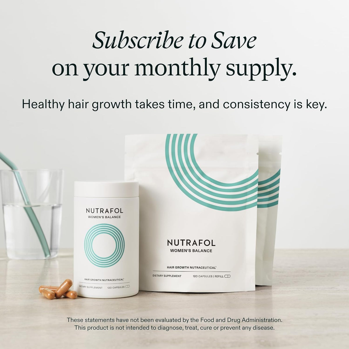 Nutrafol Women's Balance Hair Growth Supplement – Ages 45+, 1 Month Supply