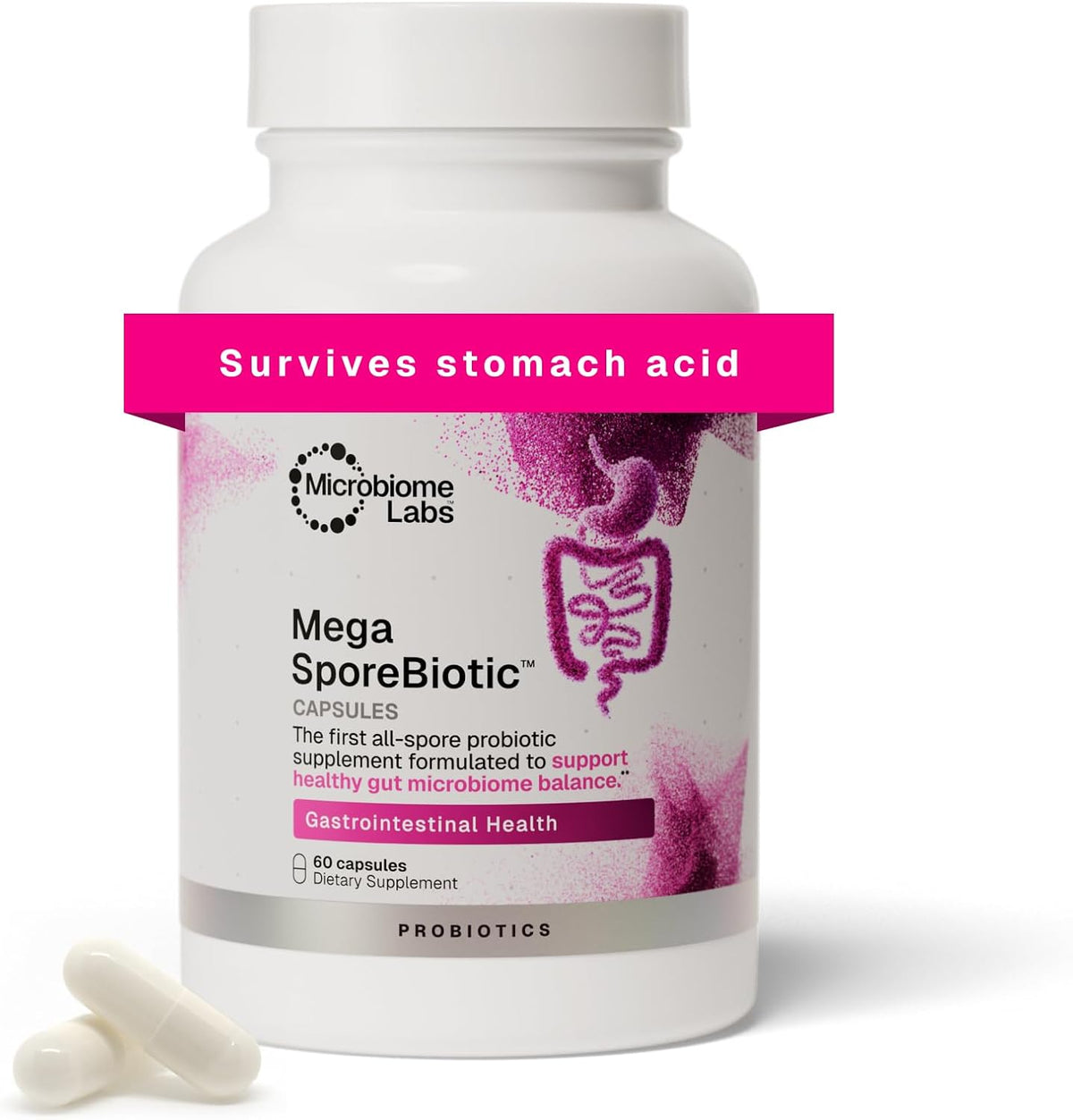 Microbiome Labs MegaSporeBiotic – Spore-Based Probiotic, 60 Capsules