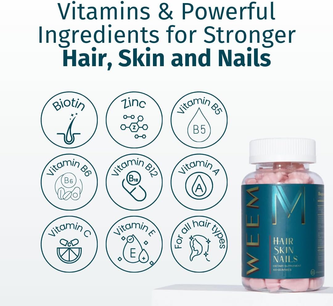 WEEM Hair, Skin & Nails Gummies - Extra Strength