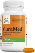 Terry Naturally CuraMed 750mg – High-Potency Curcumin, 120 Softgels