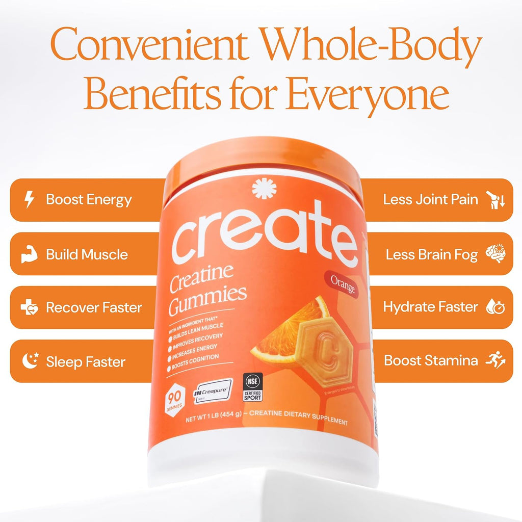 Create Creatine Monohydrate Gummies – 90 Count