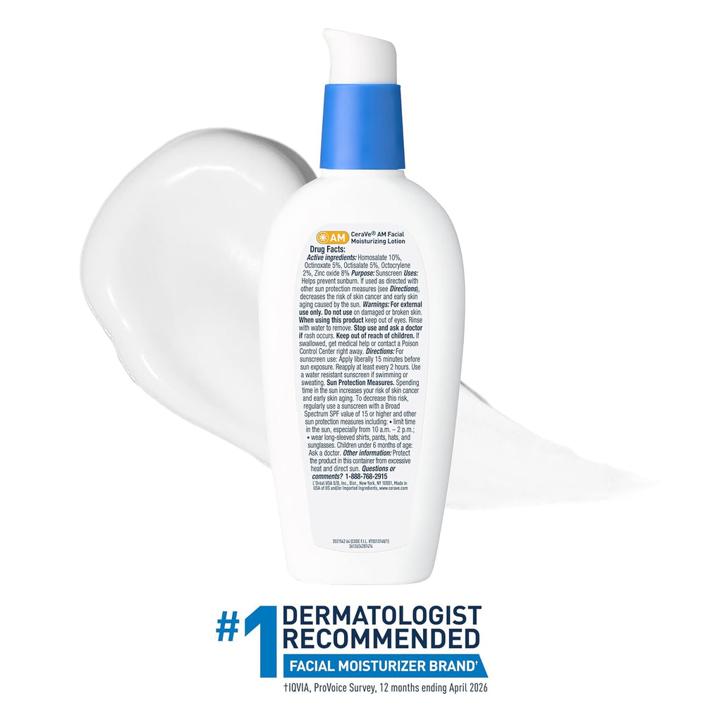CeraVe AM Facial Moisturizing Lotion SPF 30, 3oz