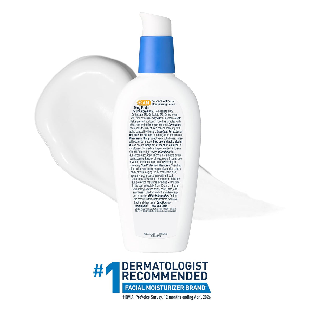CeraVe AM Facial Moisturizing Lotion SPF 30, 3oz
