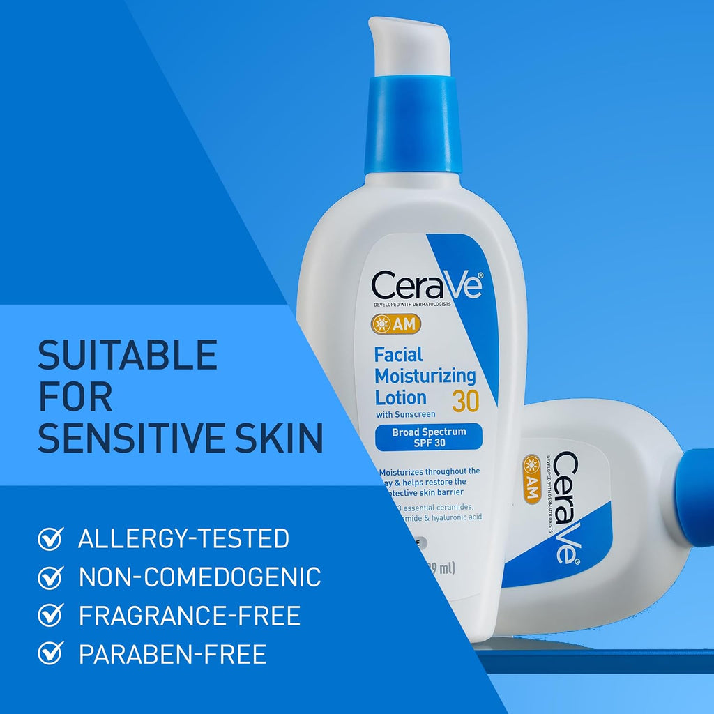CeraVe AM Facial Moisturizing Lotion SPF 30, 3oz