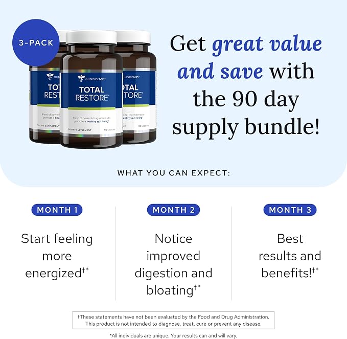 Gundry MD Bio Complete 3 - Prebiotic, Probiotic & Postbiotic (90 Servings)