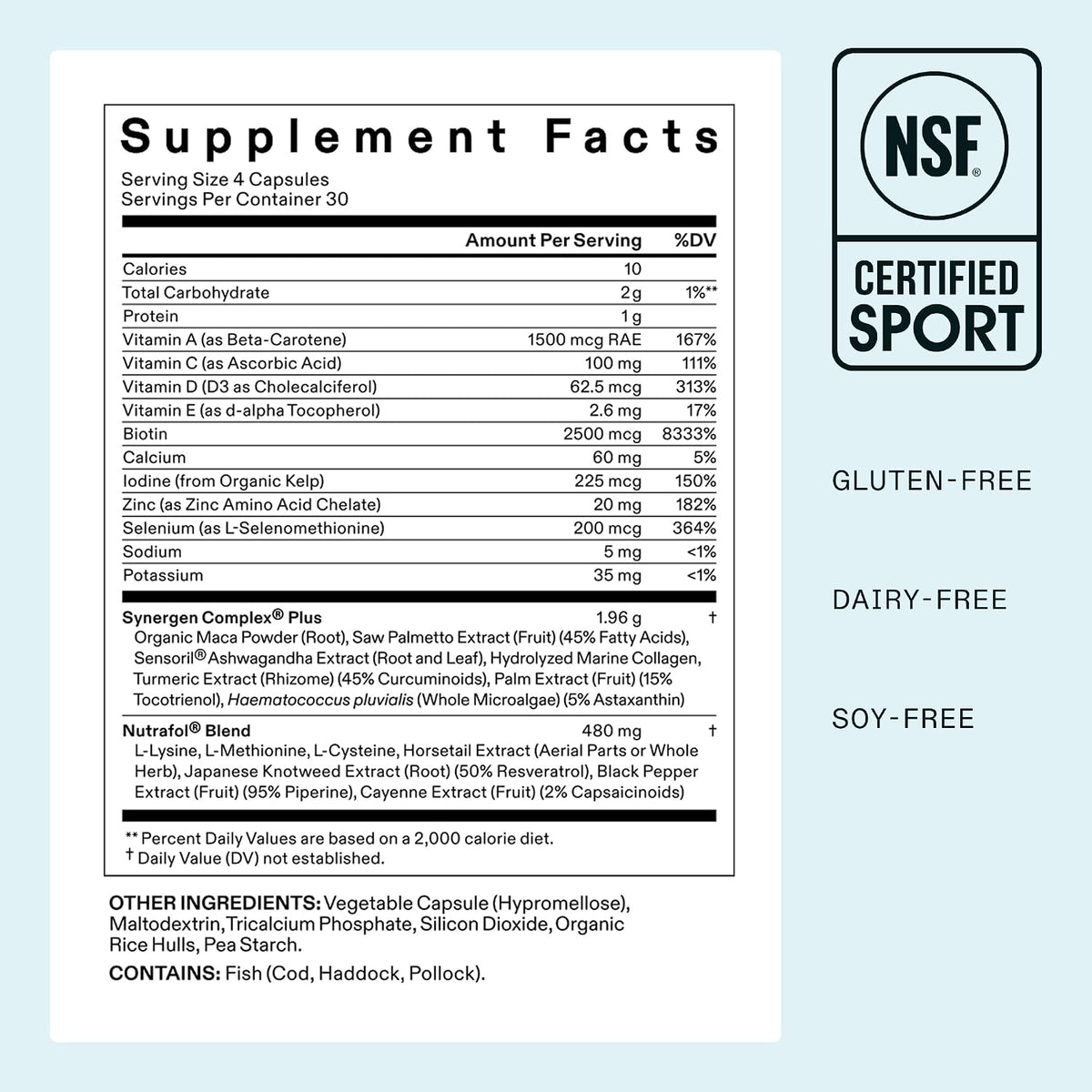Nutrafol Women's Balance Hair Growth Supplement – Ages 45+, 1 Month Supply