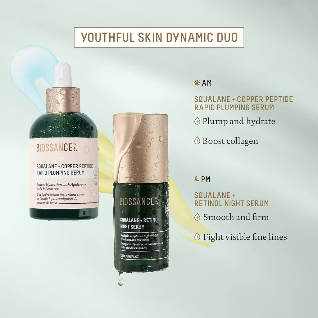 Biossance Squalane + Copper Peptide Serum – Plumping Face Serum