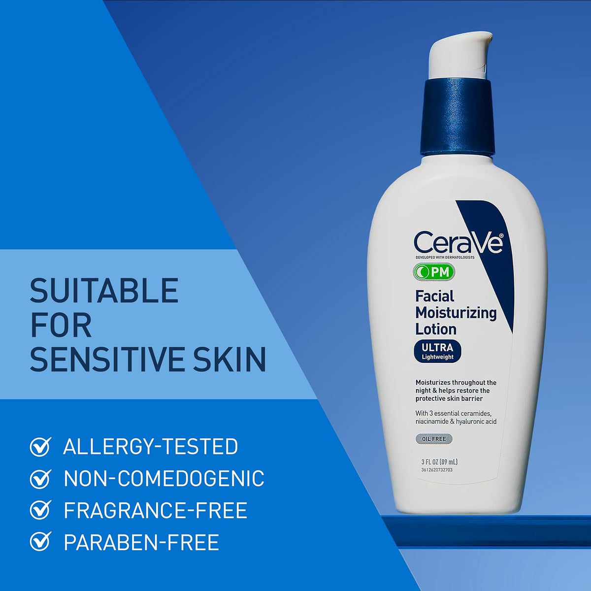 CeraVe PM Facial Moisturizing Lotion, 3oz