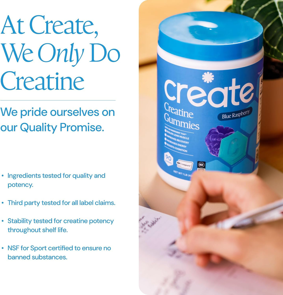 Create Creatine Monohydrate Gummies – 90 Count