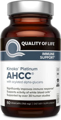 Quality of Life Kinoko Platinum AHCC – Immune Support, 60 Capsules