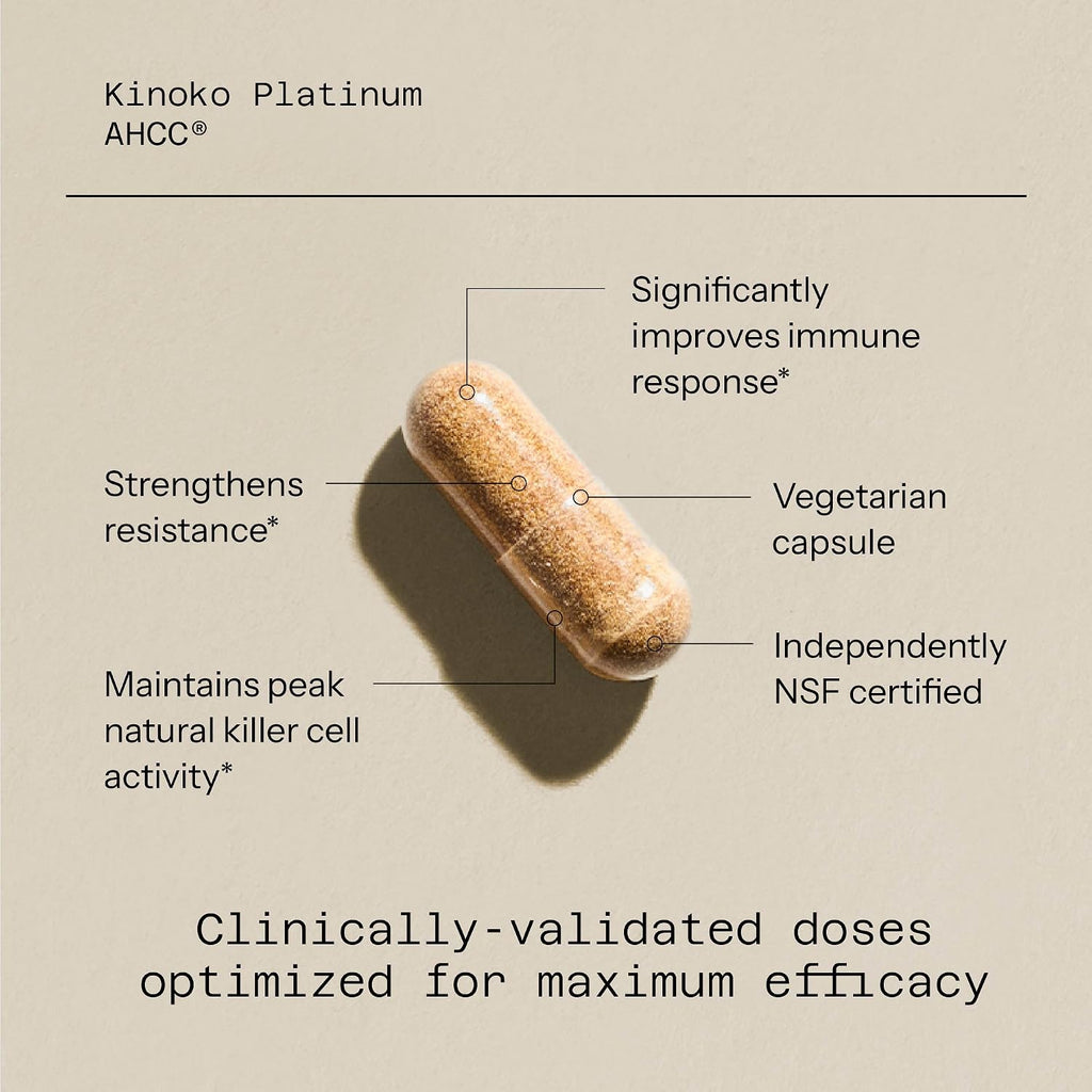 Quality of Life Kinoko Platinum AHCC – Immune Support, 60 Capsules