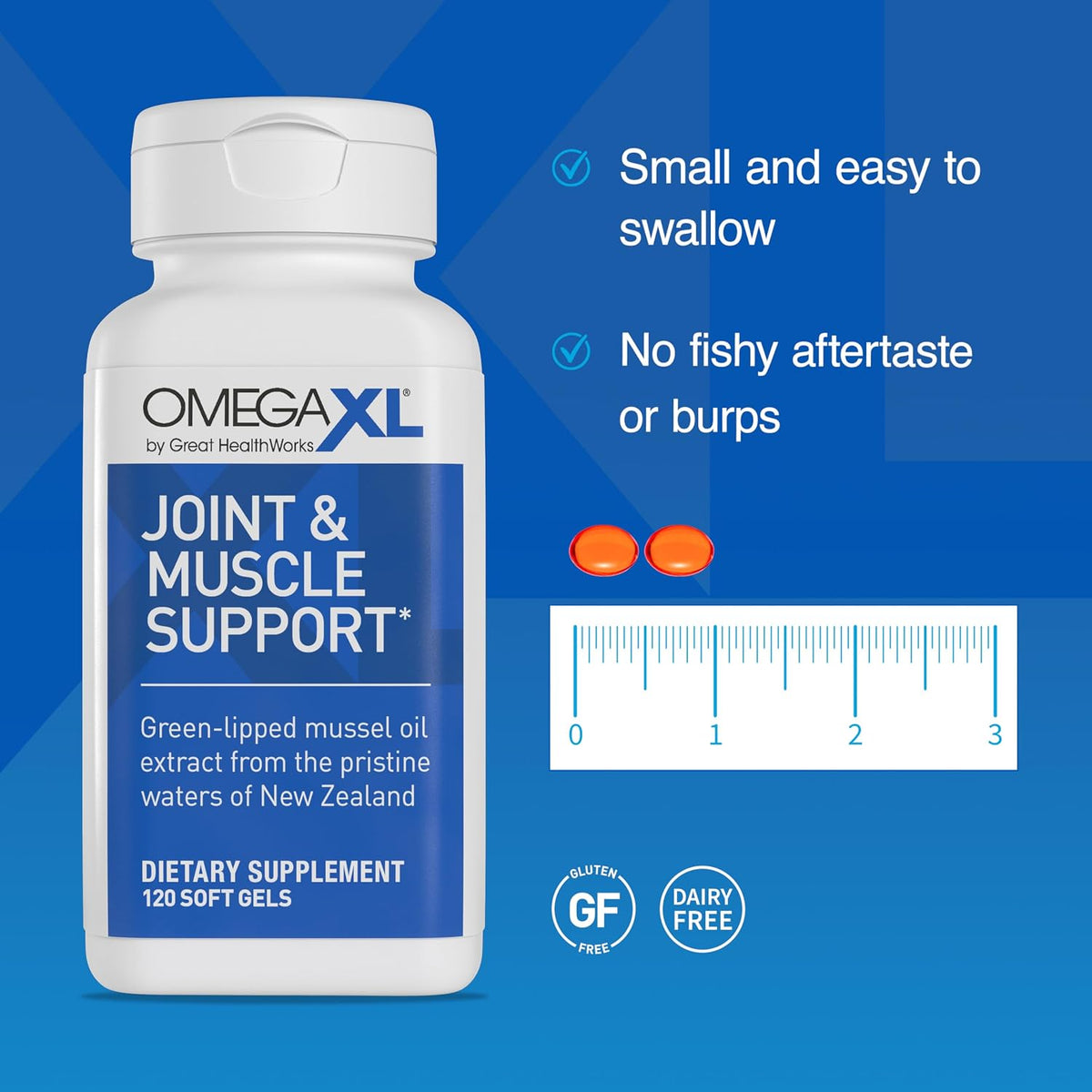 OmegaXL Joint Support Supplement – Green Lipped Mussel Oil, 300 Count