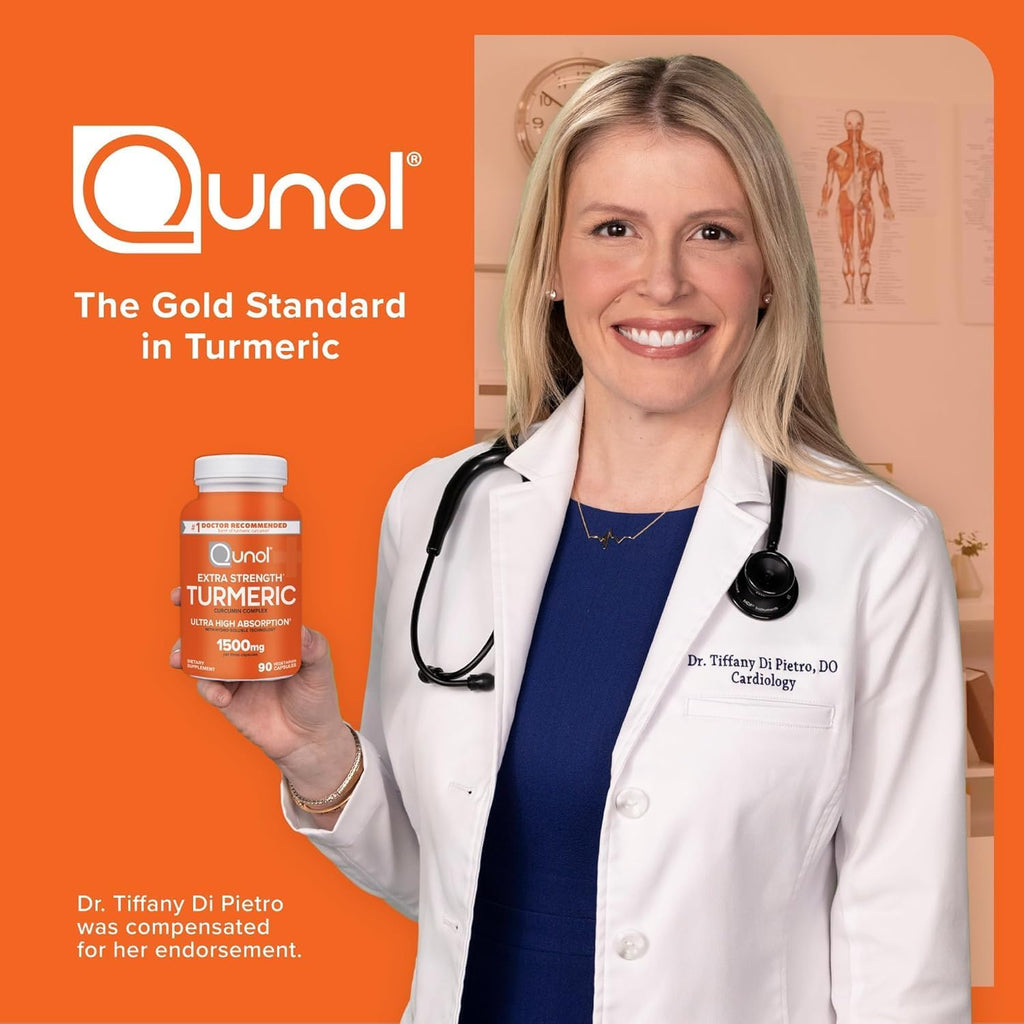 Qunol Turmeric Curcumin 1500mg, Ultra High Absorption (180 ct)