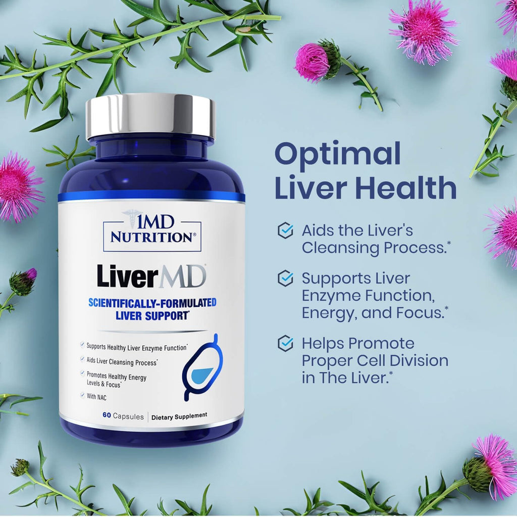 1MD LiverMD – Liver Support Supplement, 60 Capsules