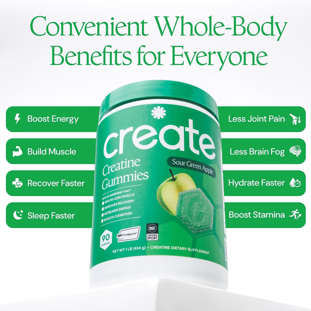 Create Creatine Monohydrate Gummies – 90 Count