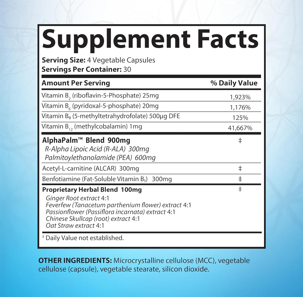 Nerve Support Supplement – Sciatic & Nerve Health, 120 Capsules