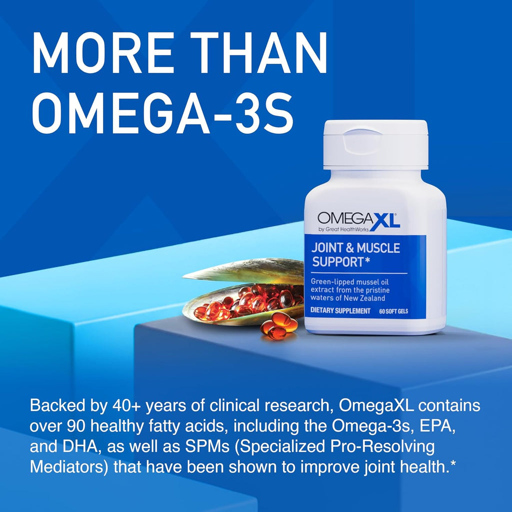 OmegaXL Joint Support Supplement – Green Lipped Mussel Oil, 300 Count
