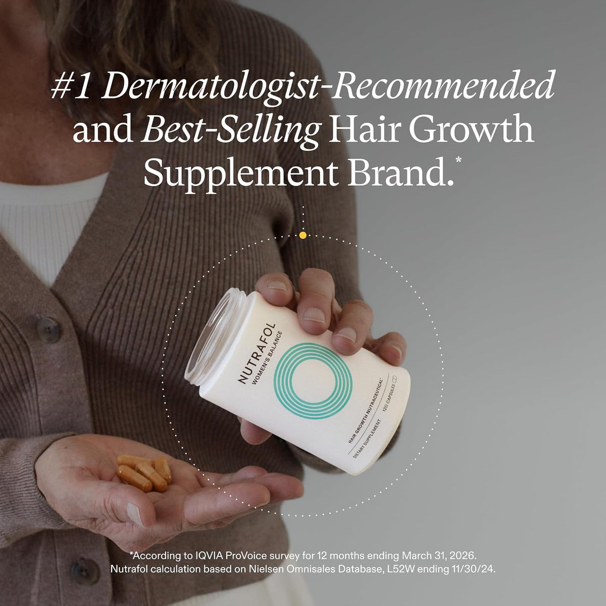 Nutrafol Women's Balance Hair Growth Supplement – Ages 45+, 1 Month Supply