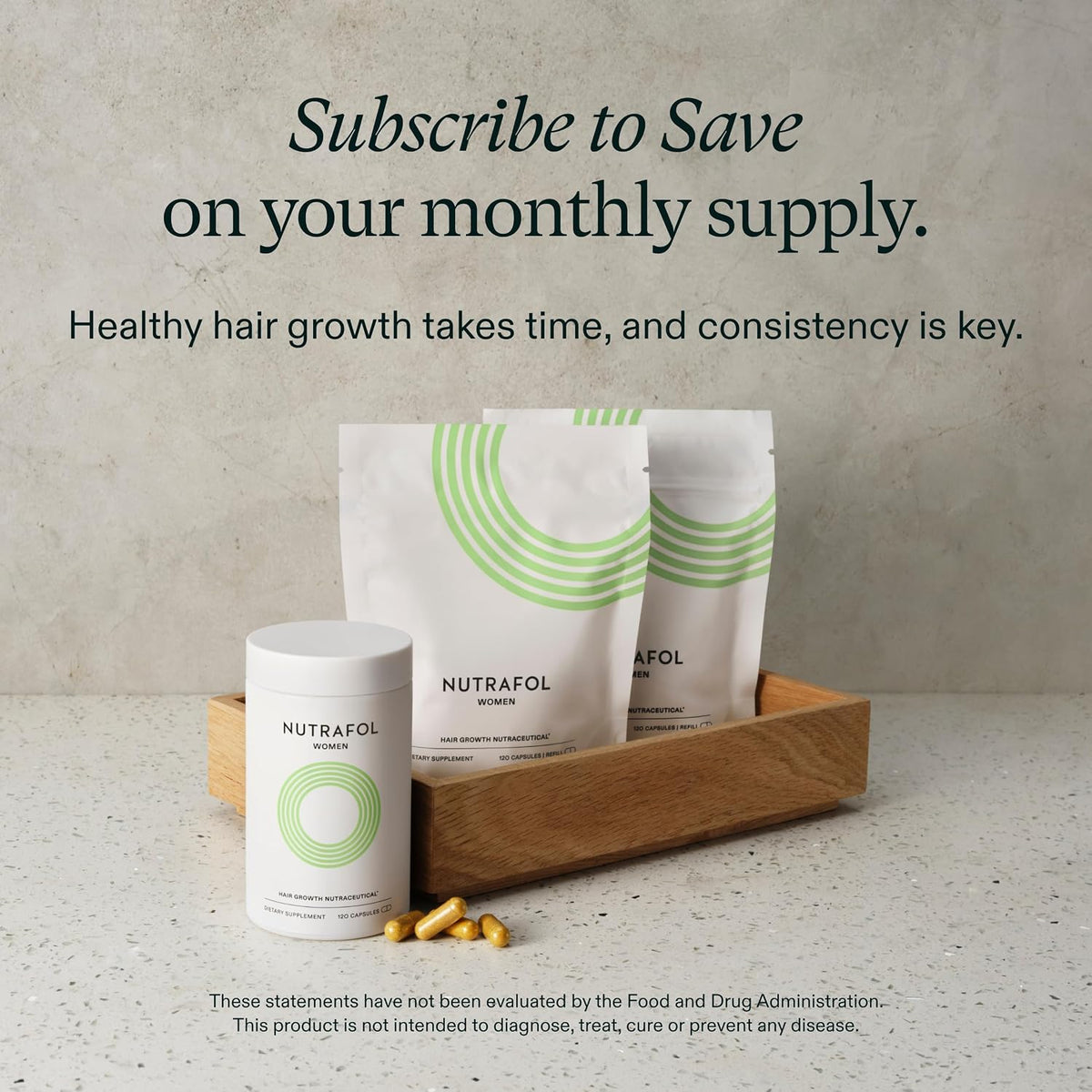 Nutrafol Women's Hair Growth Supplement, Ages 18-44 (1-Month)