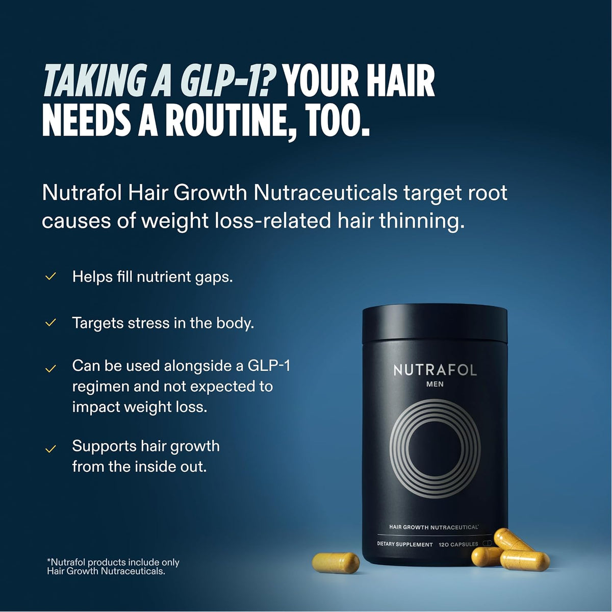 Nutrafol Men's Hair Growth Supplement – 1 Month Supply