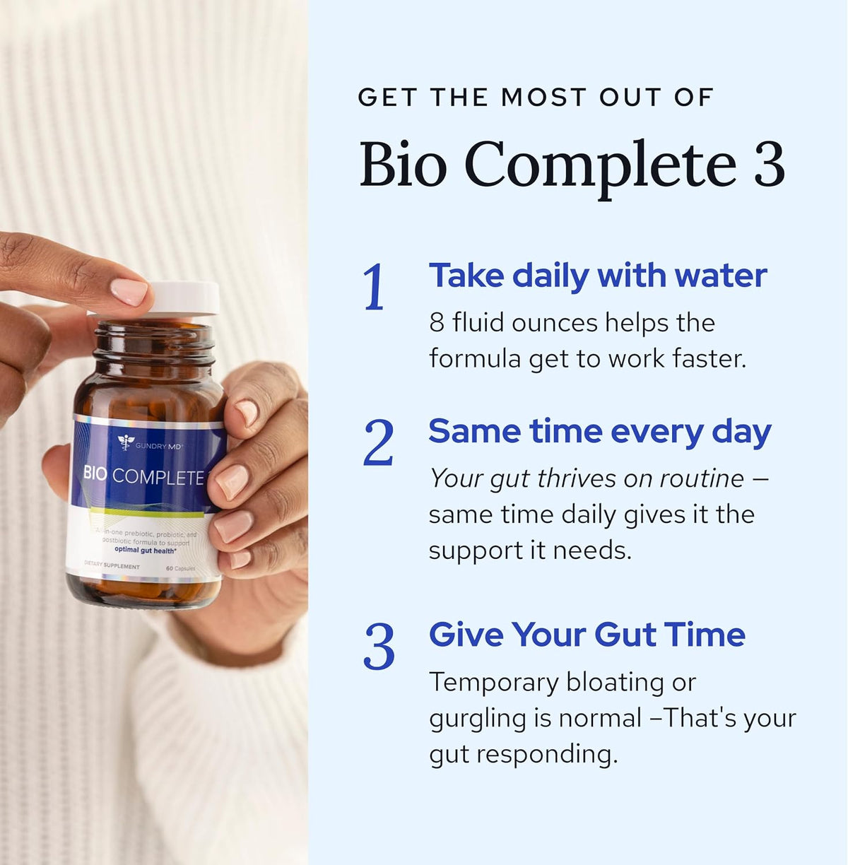 Gundry MD Bio Complete 3 – Prebiotic, Probiotic & Postbiotic Formula