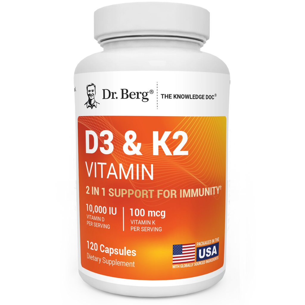 Dr. Berg Vitamin D3 K2 120 capsules bottle
